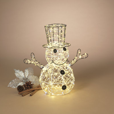 UL Electric Twinkle Lighted Snowman 14"H Outdoor