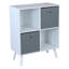 Organisateur 4 cubes Home Basics avec deux bacs, blanc