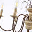 Lustre empire de style champêtre en métal 6 lumières 26 pouces 26 pouces