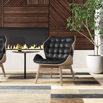 Berkie Vegan Leather Wingback Chair