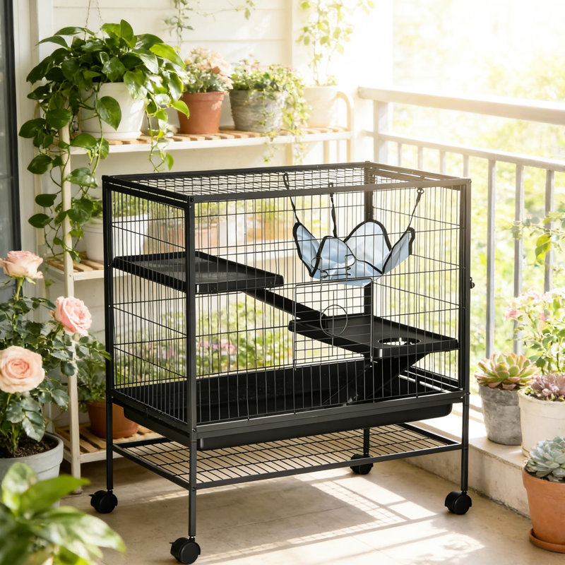 Cage pour animal de compagnie, cage de petit animal, petite cage pour animal avec roues