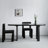 Black Free Form Solid Wood desk-1167167590
