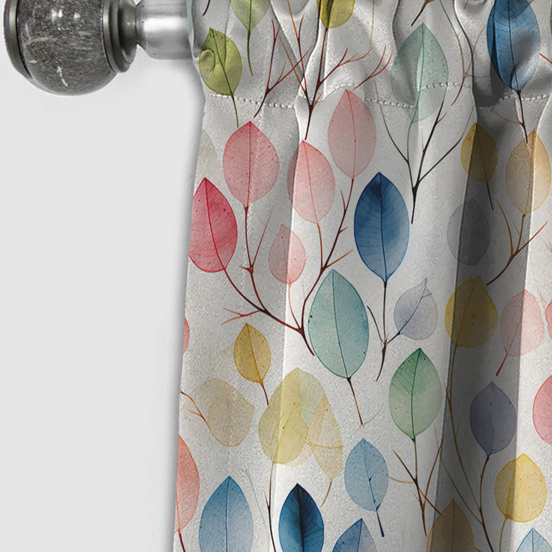 Watercolor Minimalism - Floral Curtain - Blackout Floral Curtain - 1 Panels, 52" W x 95" L