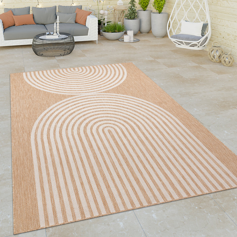 Johnaithan Flatweave Geometric Indoor / Outdoor Rug, Rectangle 2'8" x 4'11"