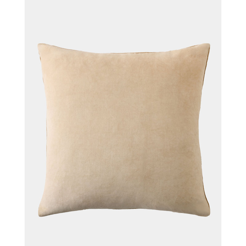Carthago Beaded Geometric Square Pillow Cover & Insert, Sand/Latch