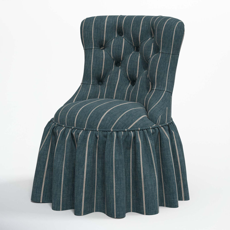 Chaise d'appoint Minnie, Frigo à rayures indigo