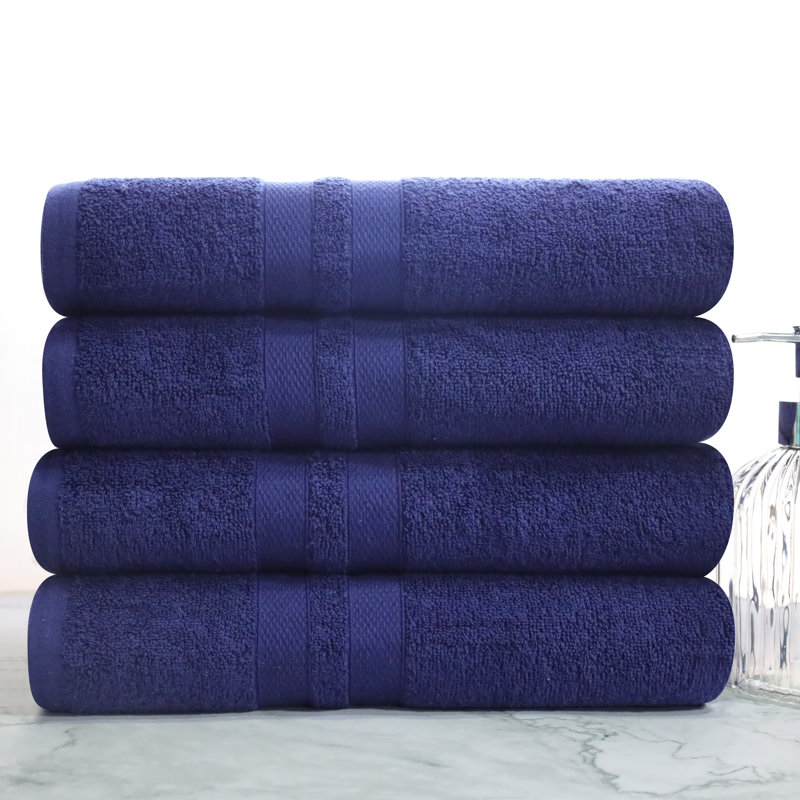 Blue Nile Mills Midweight Bath Towel, Navy Blue