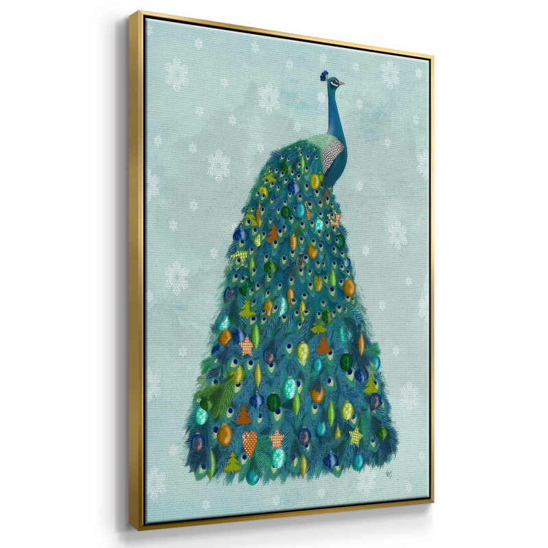 Arbre de Noël Christmas Peacock, Or, H 41 po x l 27 po x P 1,5 po