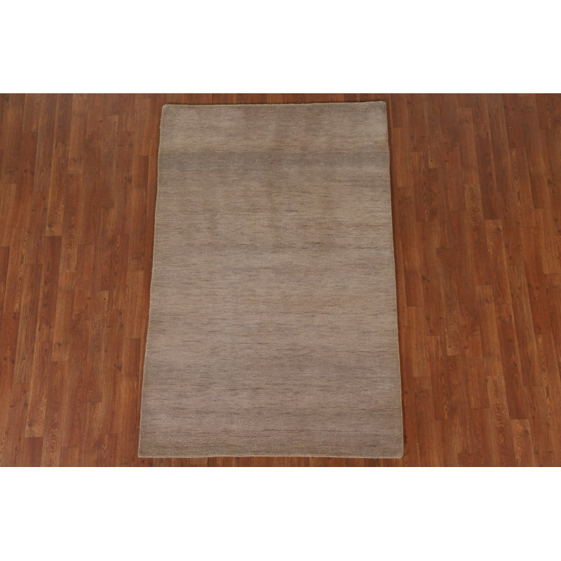 Solid Gabbeh Indian Area Rug 4x6