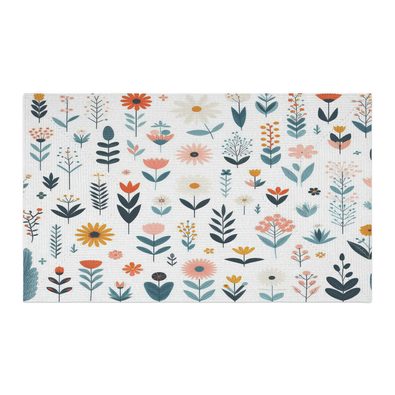 Tapis tressé Botanical Blooms, Rectangulaire 3 pi x 5 pi