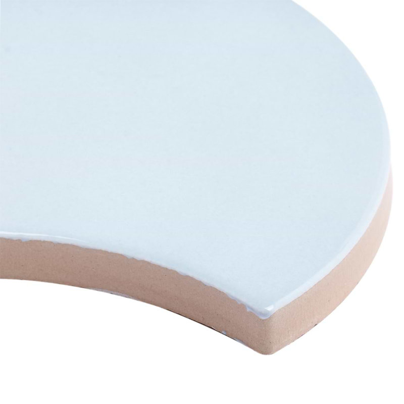 Highwater 5" Fish Scale Polished Ceramic Tile, Maya