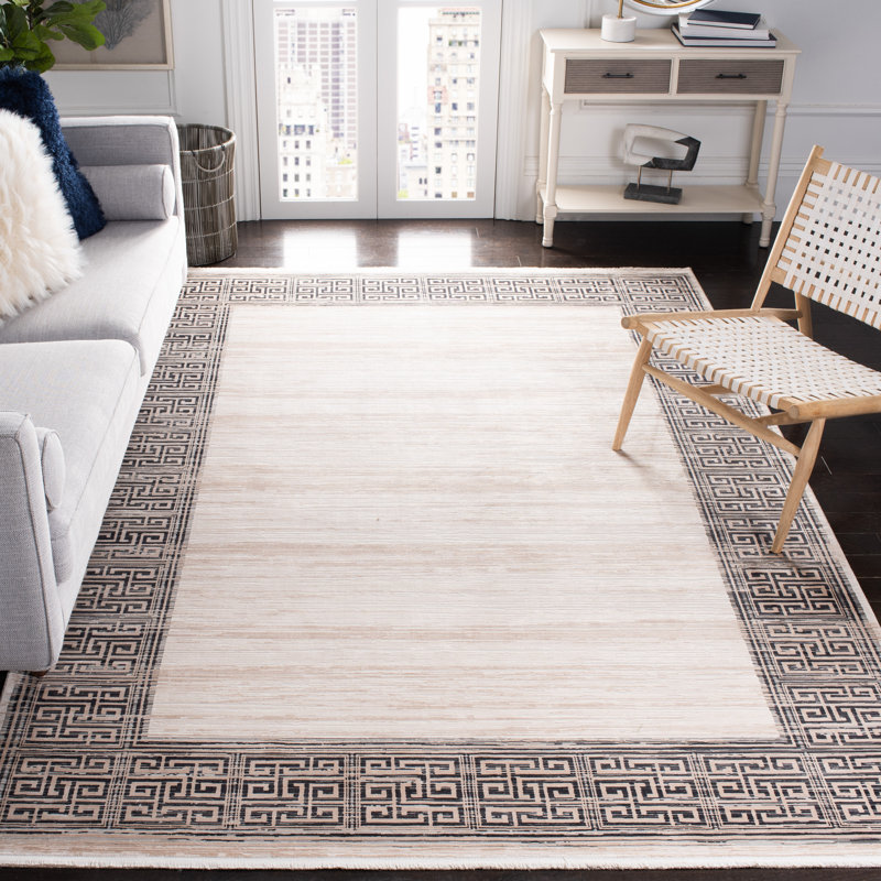 Tapis ivoire / noir Signature 604, Rectangle 8 pi x 10 pi
