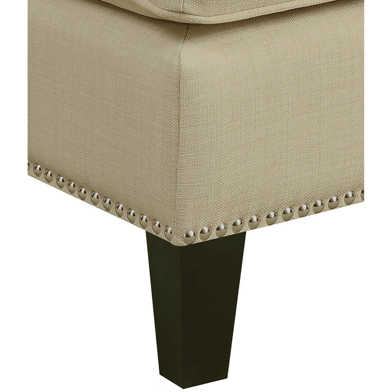 Damira Upholstered Ottoman, Beige