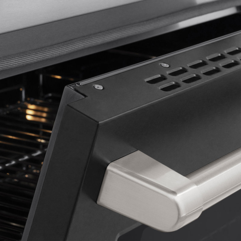ZLINE 36 in. Paramount Induction Range with 5 Element Cooktop & Electric Oven w/ White Matte Door, Black Matte