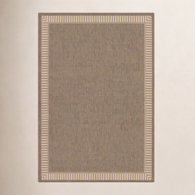 Black Cocoa Brown Flatweave Outdoor Rug