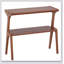 Table de bout en bois massif de style Mid-Century moderne de 27,56 pouces avec rangement à 2 niveaux, table d'appoint de style maison de campagne étroite pour petits espaces, table de chevet élégante et table d'appoint