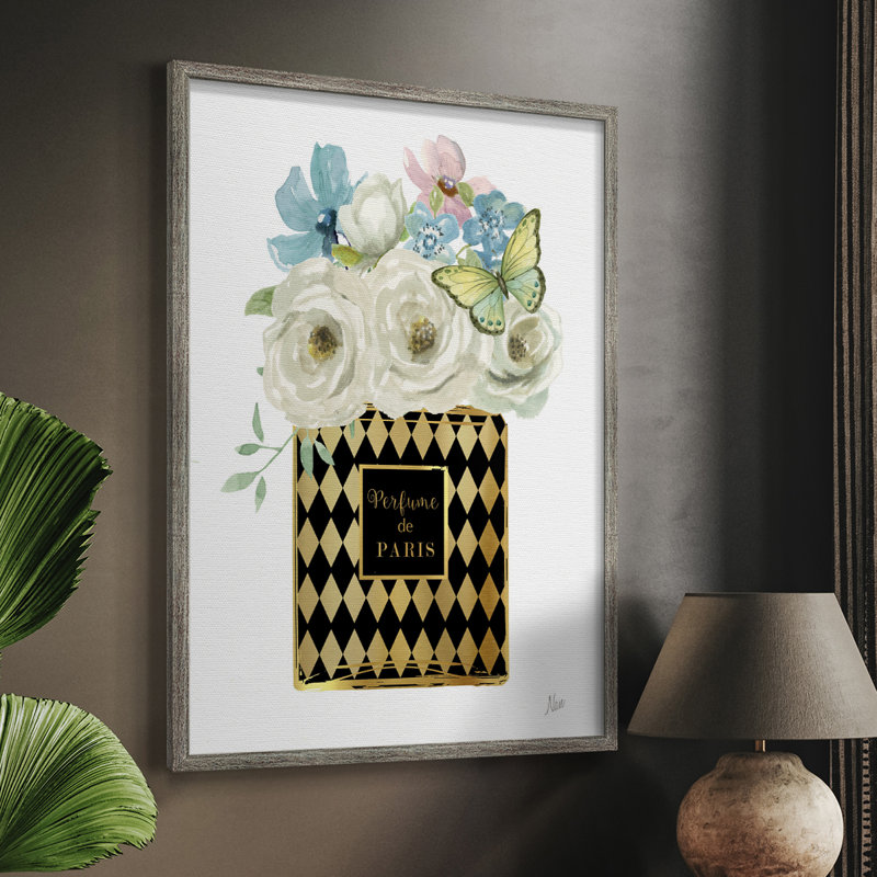 Impression encadrée de parfum floral Harlequin - bois massif 48557, H 11 po x l 9 po