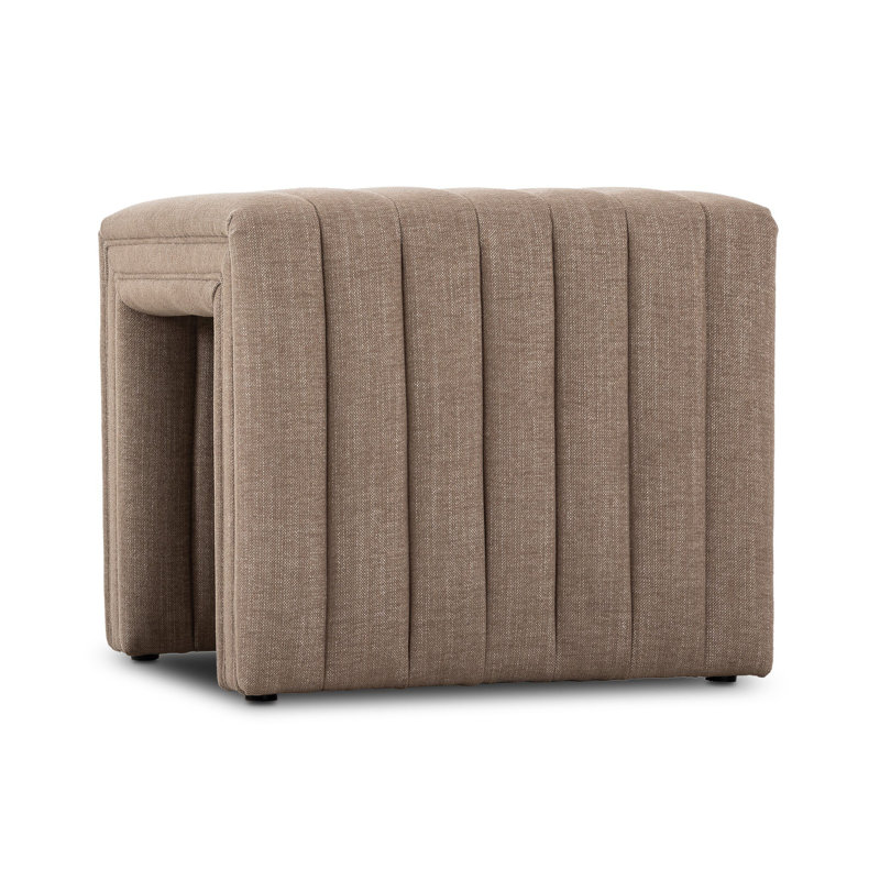 Augustine Ottoman-21-Surrey Auburn, Crypton Nomad Taupe Polyester Blend