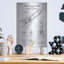 «Rocket Ship Blueprint Brevet White», art mural en métal, 12 po x 16 po-1787892935