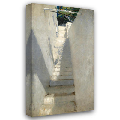 «Staircase in Capri» par John Singer Sargent - Art mural sur toile tendue avec châssis