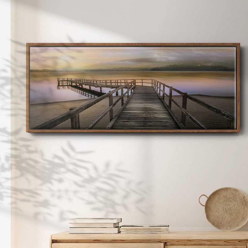 «Morning on the Lake», toile encadrée, H 20 po x l 50 po
