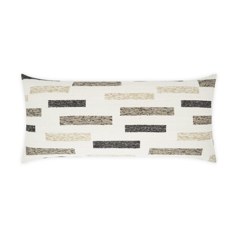 Coussin décoratif extérieur Blockweave, Naturel, Rectangle H 12 po x l 24 po