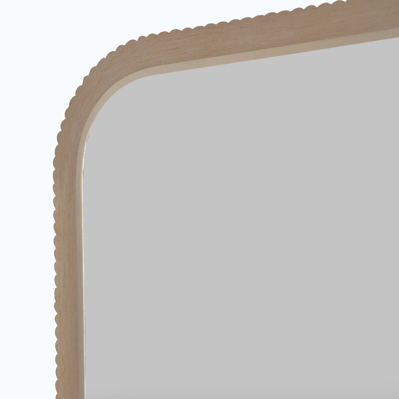 Miroir mural West Kensington - Caramel sel de mer, Bois jaune moyen