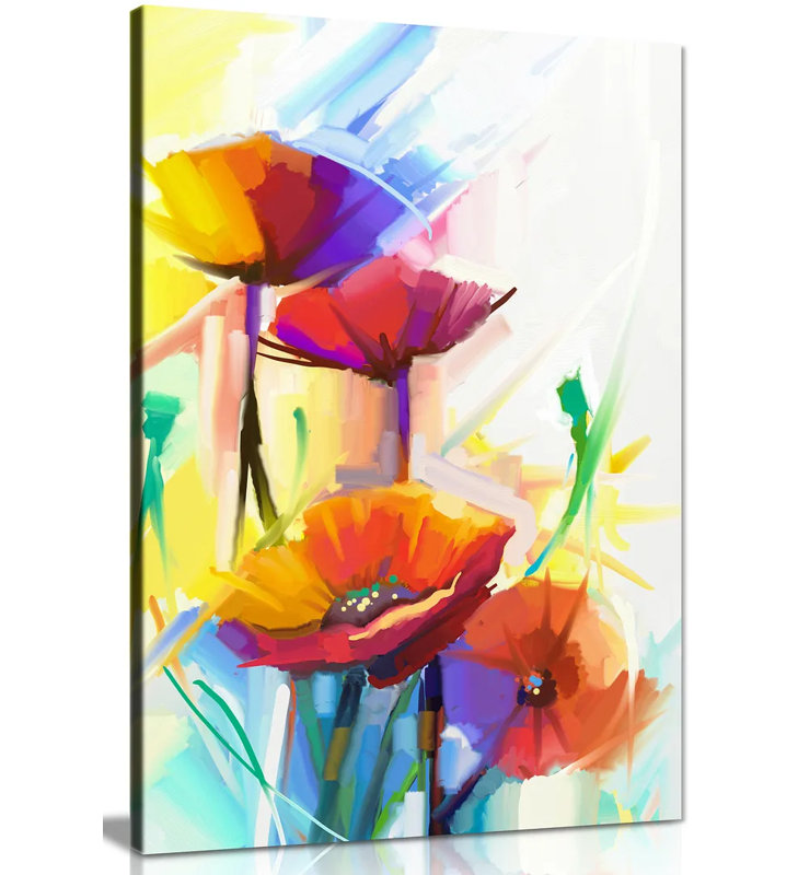 Flower - Wrapped Canvas Print, 91cm H x 61cm W