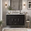 Meuble-lavabo mural 36 po avec lavabo et tiroirs en céramique, meuble-lavabo simple de style français avec charnières à fermeture douce-1884207385