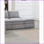 Chaise de salon modulaire sans accoudoirs en tissu de suède gris granit avec coussin triple couche | Sans accoudoirs | Suède | Gris