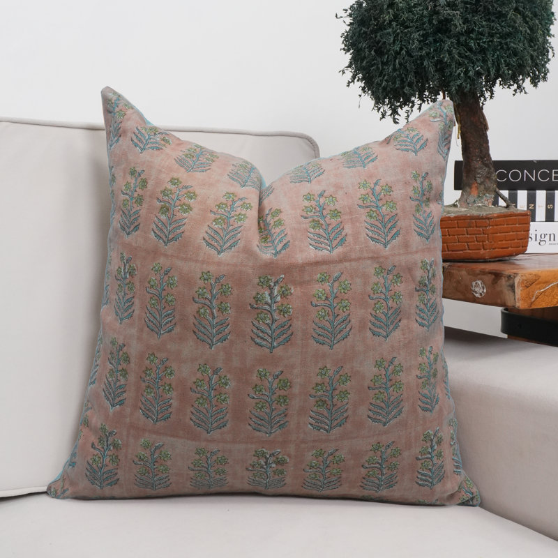 Housse de coussin en lin pur Modern Modern - Housse de coussin élégante fabriquée à la main - Indradhanush, 12x20