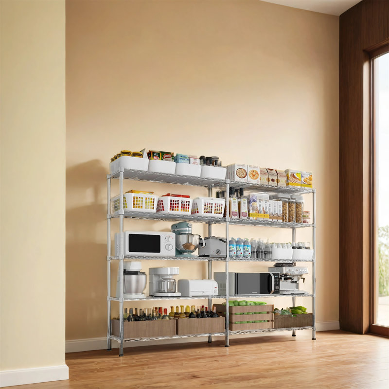 Five-tier Double-row Metal Display Rack