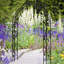 Arche de jardin treillis pour plantes - thermolaquée, 15,67 po Large, en métal noir,