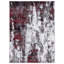 Tapis rouge / blanc à motif abstrait Elkmont-694335155
