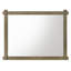 Miroir de commode Cera, menuiserie carrée, chêne blanc antique, 37 x 49