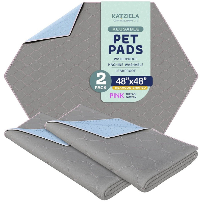 Surmatelas réutilisable Elenie Katziela, L 48 po x P 48 po x H 1 po, Rose