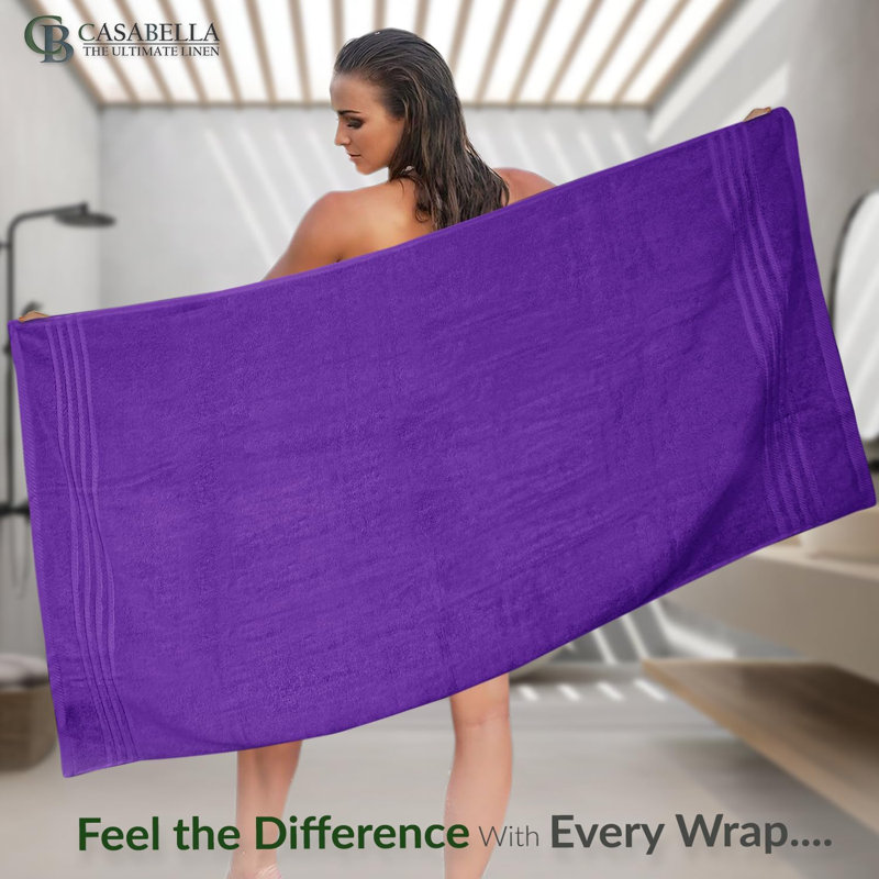 3Pk Zero Twist Large Bath sheet 80x140, Purple