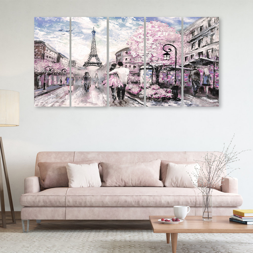 Leinwandbild France Paris Eiffel Tower Pink