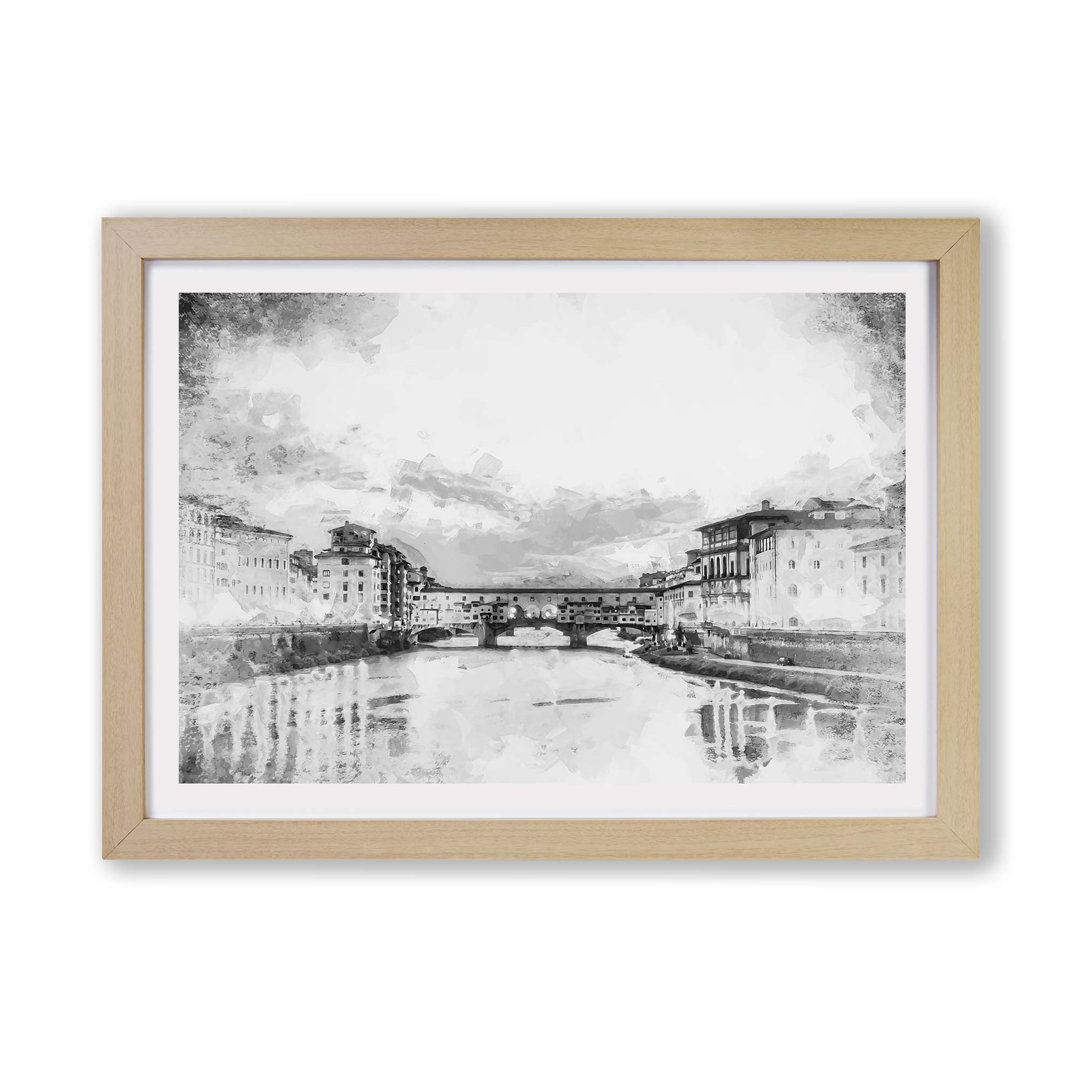 Ponte Vecchio Bridge in Florence Italy - Framed Print