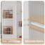 Armoire de coin Farmhouse, armoire de cuisine à 6 niveaux avec 4 tablettes réglables, 2 portes de rangement et huche spacieuse pour la cuisine, le salon, le blanc-872730668
