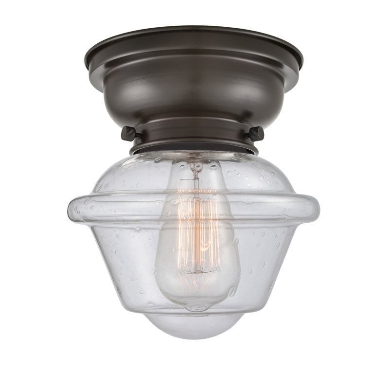 Plafonnier encastré 1 lumière 7,5 po Baptiste, Grainé, Bronze huilé, Ampoule DEL 6 watts Vinage