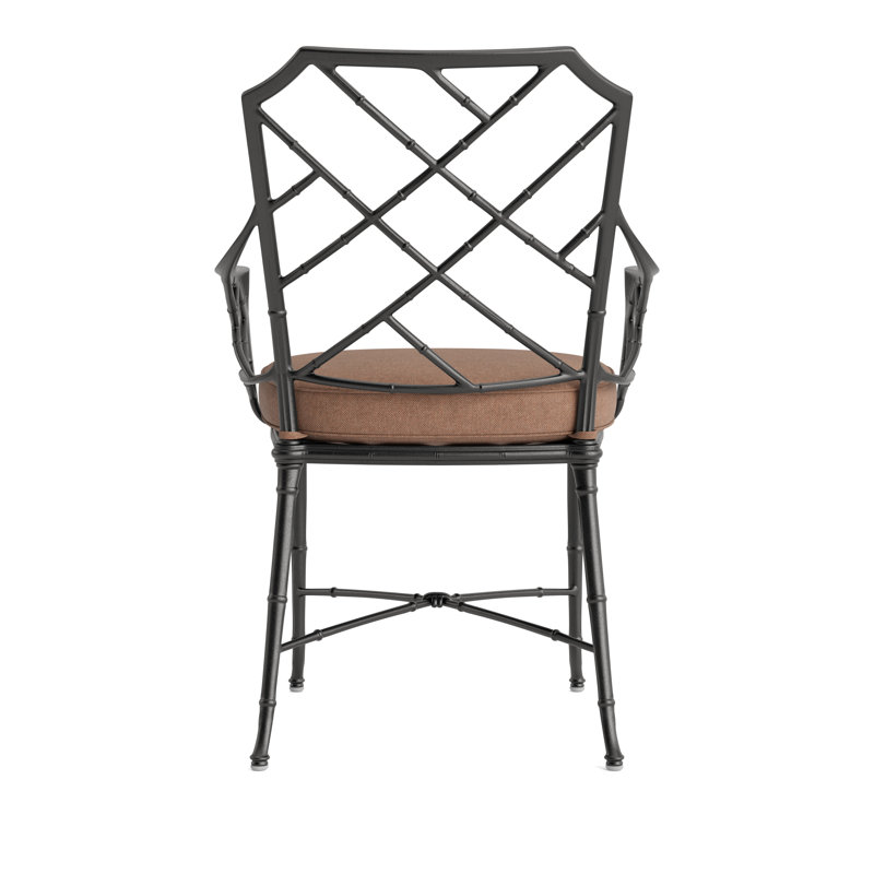 Calcutta Outdoor Dining Chair, Fusion Clay, Textured Pewter