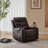 Abba Air Leather Manual Rocker Recliner-1210980695