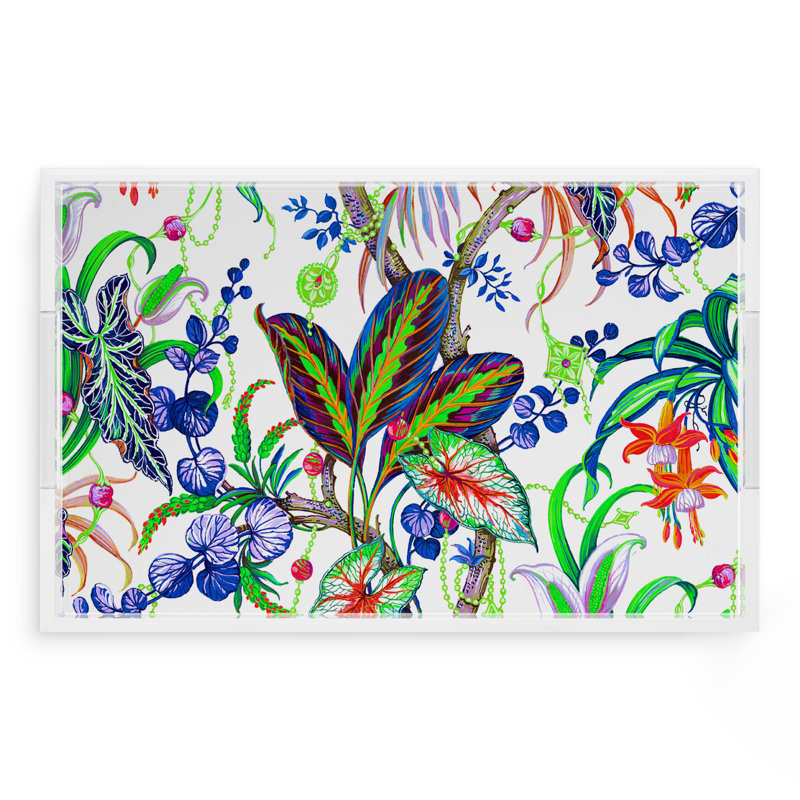 Amazonia Classic Acrylic Rectangle Decorative Tray, 22.5"W x 14.5"D x 2"H