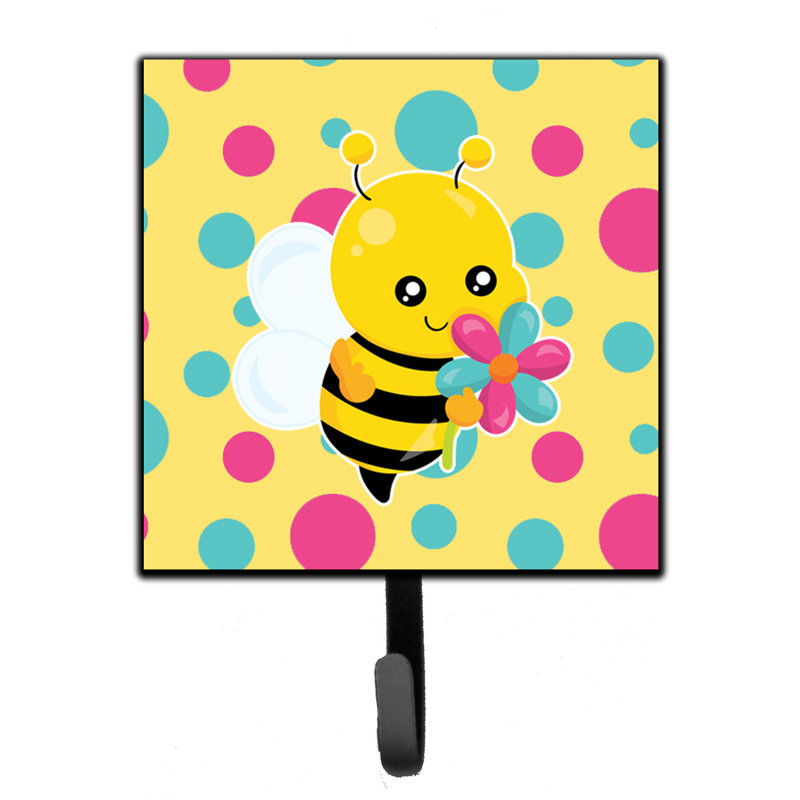Organisateur de clés murales à fleurs avec crochets clés abeille Aesir