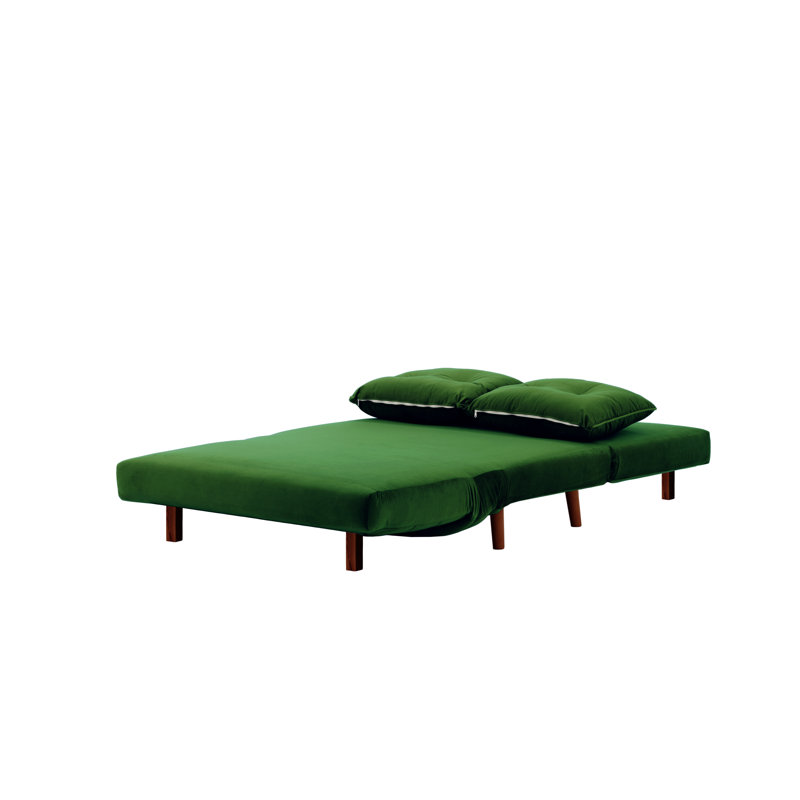 Clouser 2 Seater Sleeper, Reddish Brown, Dark Green