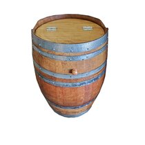 Wine Barrel Trash Can Holder