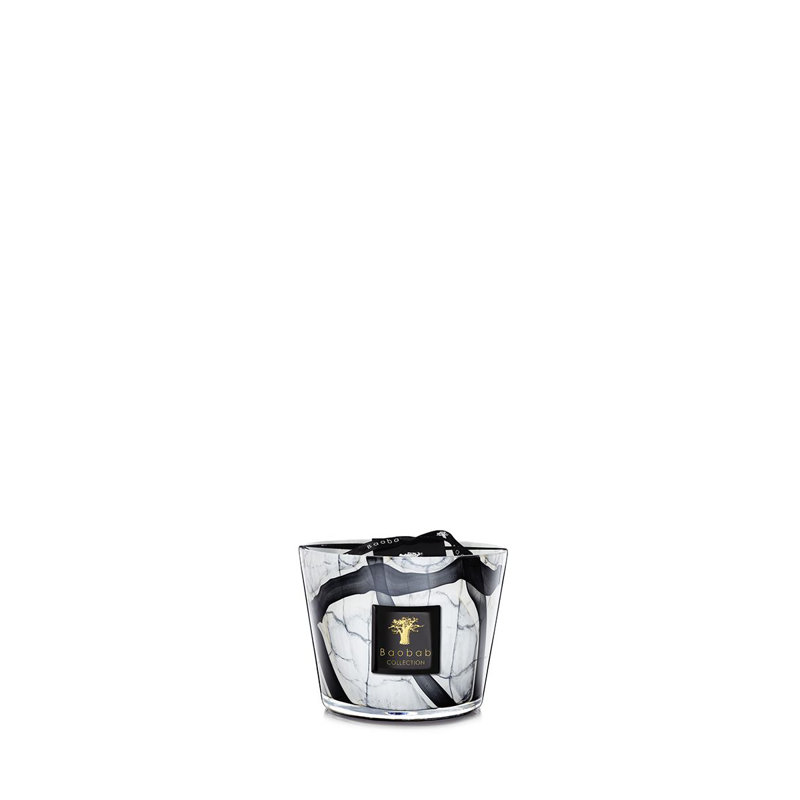 Stones Marble Candle, 3.9" H x 5.07" W x 5.07" D