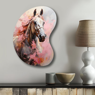 Martia - Asymmetrical Horse Metal Wall Art, Unique Shape Metal Wall Sculpture Print