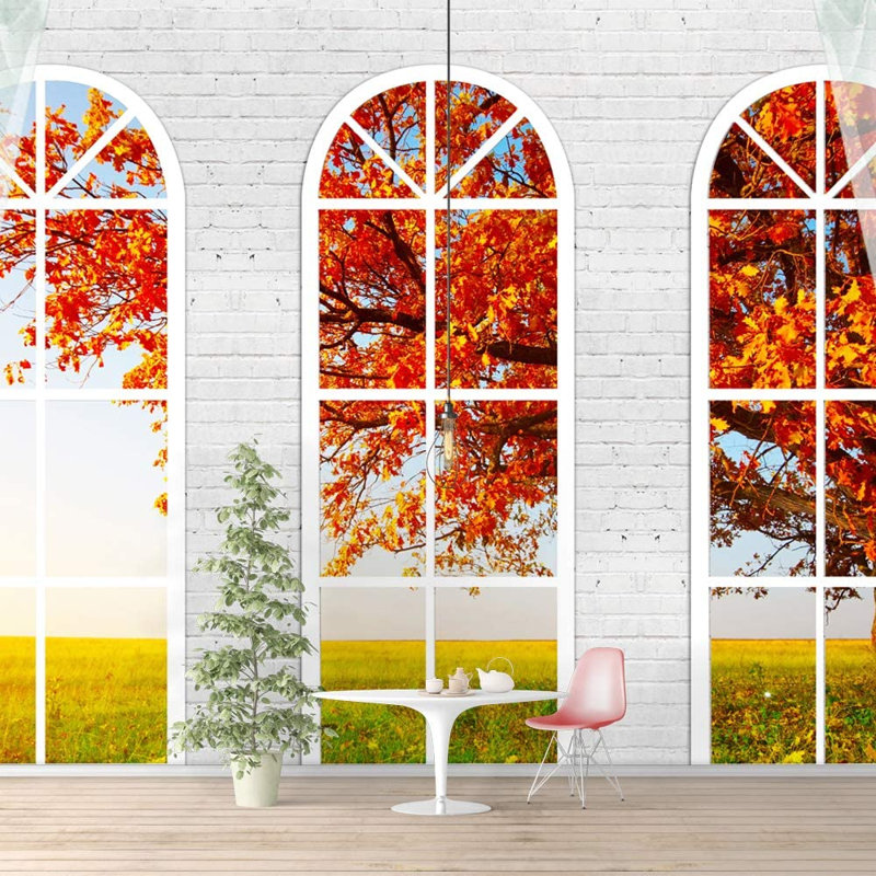 Adhésif mural fenêtre avec fenêtre, L 100 po x l 144 po